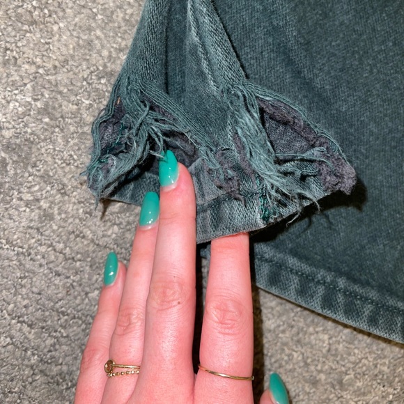 Forest Green Wrangler Straight Leg Jeans - Picture 5 of 6